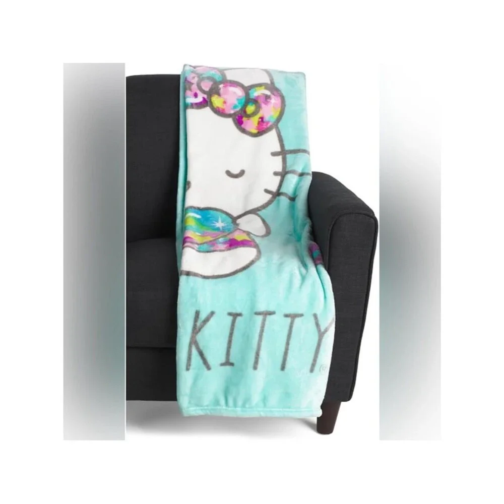 Hello Kitty Dreams and Sparkle Plush Cloud Throw- 60” x 70”, limited edition